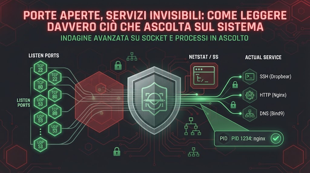 Porte aperte, servizi invisibili: come leggere davvero ciò che ascolta sul sistema